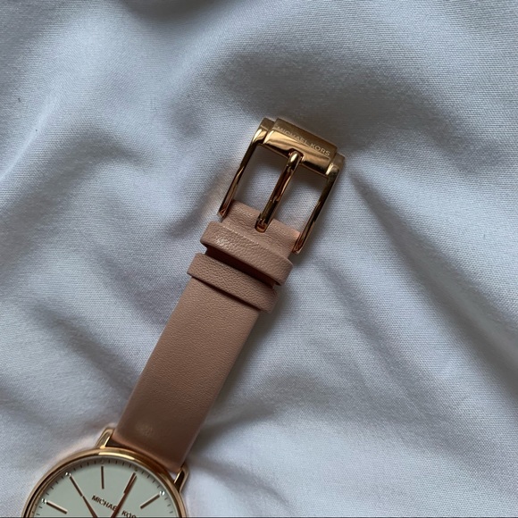 Michael Kors Accessories | Rose Gold Women’s Leather Watch